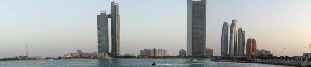 Abu Dhabi West Marina Causeway Abu Dhabi Panorama